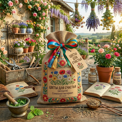 Сувенирный материал "ЦВЕТЫ ДЛЯ СЧАСТЬЯ" (Ассорти)