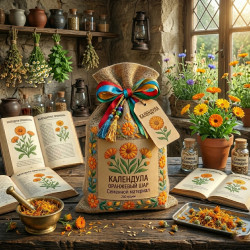 Сувенирный материал КАЛЕНДУЛА "ОРАНЖЕВЫЙ ШАР"